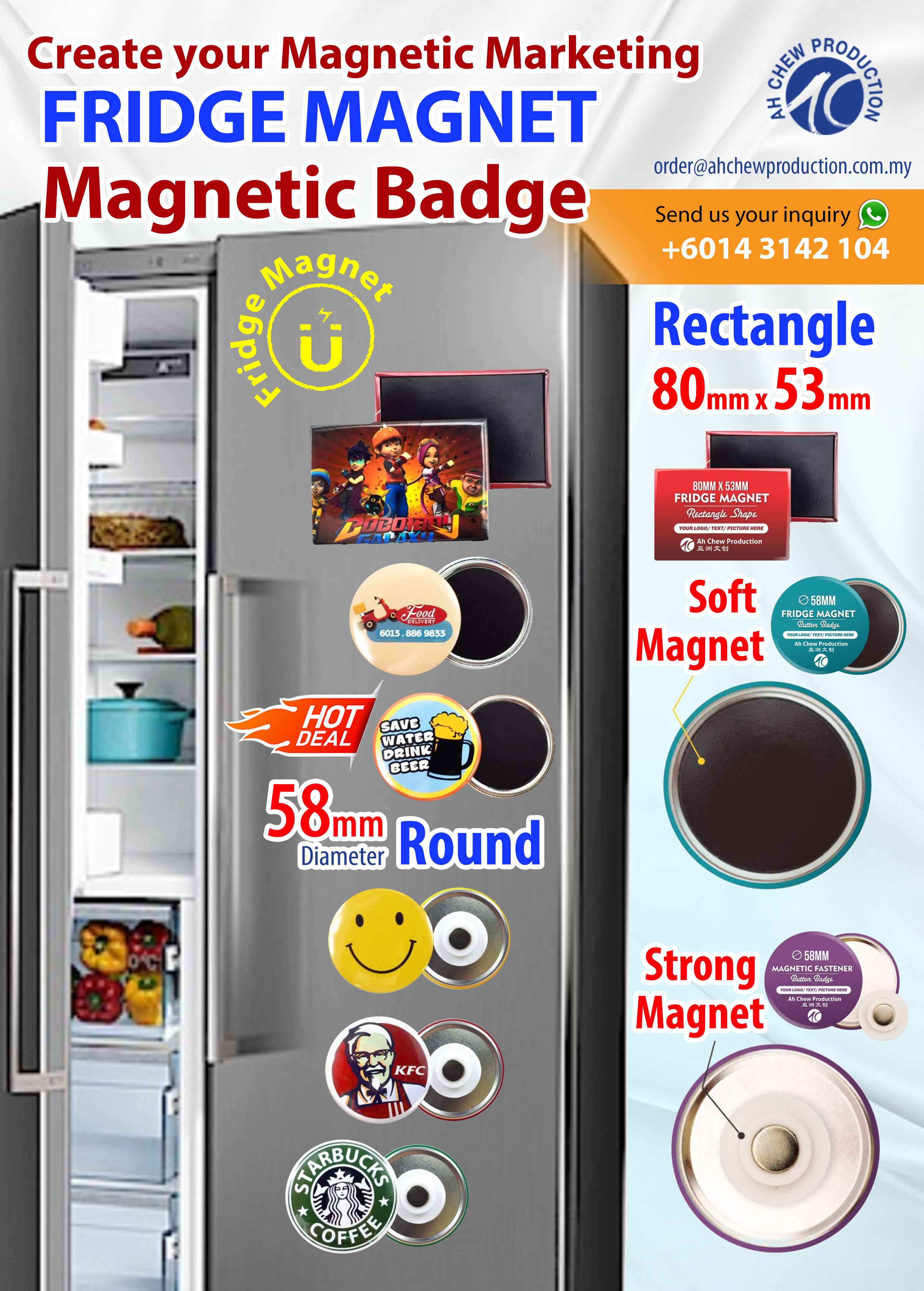 Malayssia Magnet Button badge