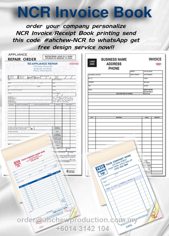 Malaysia NCR invoice book Printing