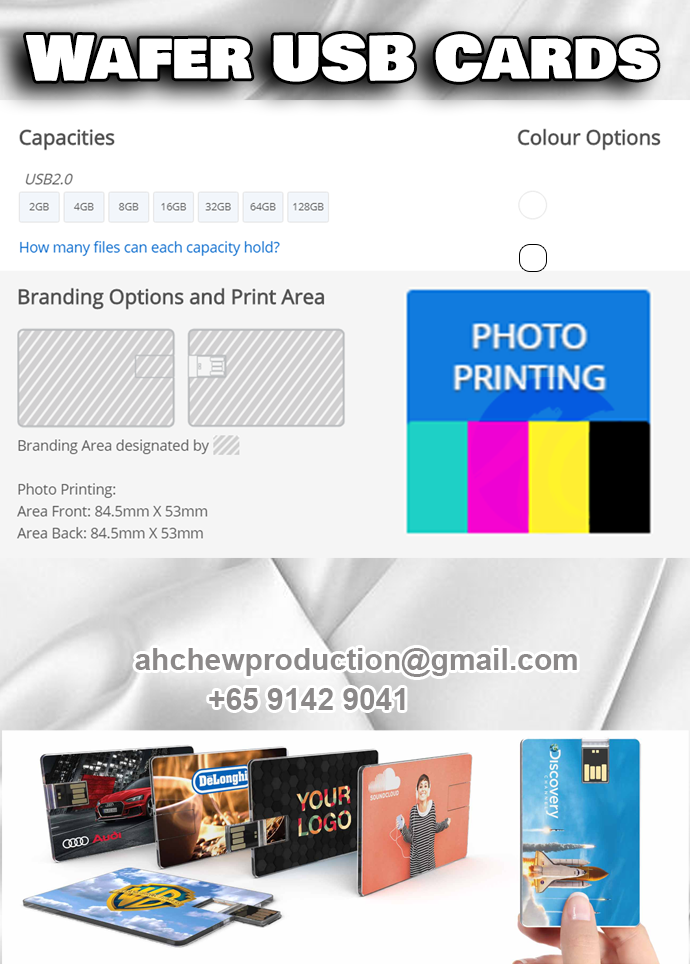 Singapore Customize Wafer-USB-Cards Printing +6591429041