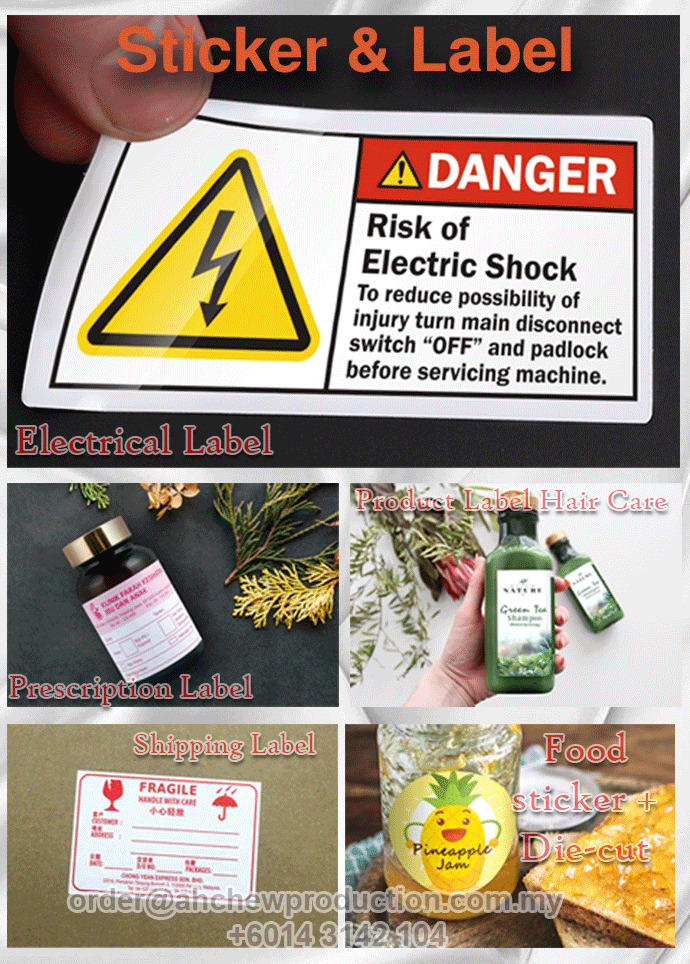 malaysia personalize sticker & label